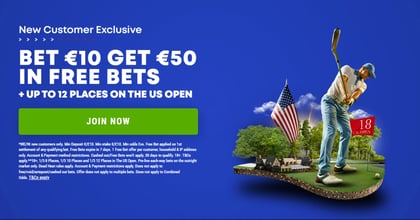 US Open Betting Offer: Bet €10 On Golf Major &amp; Get €50 Free Bets + 12 Places