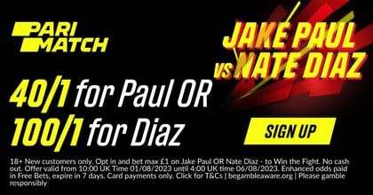 Jake Paul v Nate Diaz Offer: Parimatch Have Huge Price Boosts For The Big Fight