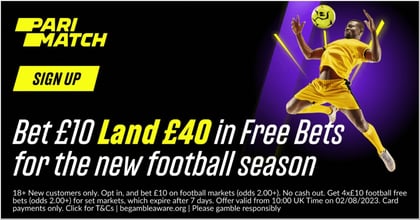 Bet £10 And Get £40 In Free Bets With This New Customer Offer From Parimatch