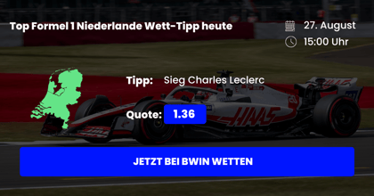 Formel 1 Wett-Tipps Zandvoort: Heimspiel für Max Verstappen in den Niederlanden