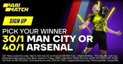 Premier League Betting Offer: Back Arsenal At 40/1 Or Manchester City At 30/1