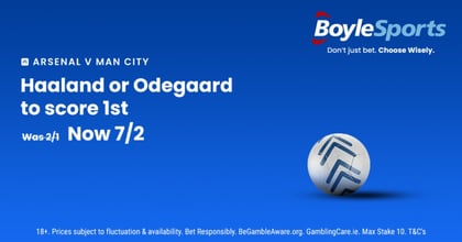 Arsenal vs Man City Betting Offer: Claim Free Bets + A Haaland Or Odegaard Price Boost
