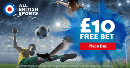 All British Sports Welcome Offer: Bet £10 And Get A £10 Free Bet