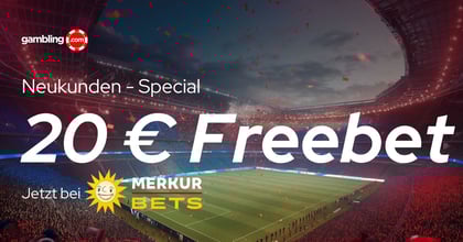 Merkur Bets verdoppelt zum Bundesliga-Start: 20 € Freebet sichern