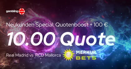 10.00 auf Real Madrid + 100 € Bonus sichern