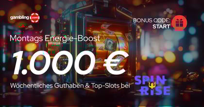 Wöchentlicher Reload-Bonus bei Spinrise: Bis zu 1.000 € jeden Montag sichern
