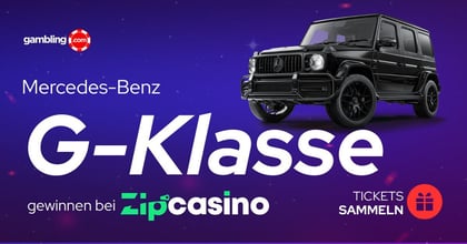 Zip Casino G-Klasse Promotion mit Mercedes-Benz G500 als Hauptpreis