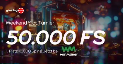 Winmaker Casino Wochenende: 50.000 Freispiele im Slot-Turnier-Preispool