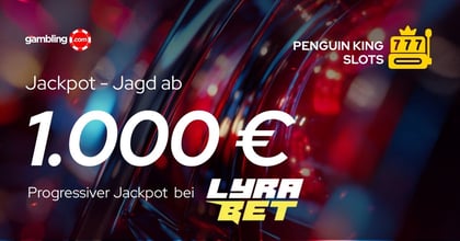 LyraBet Jackpot-Jagd mit Penguin King: Jetzt progressiven Jackpot ab €1.000 sichern