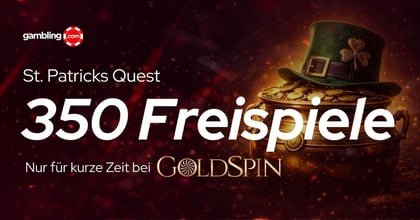 GoldSpin St. Patrick’s Quest: Tägliche Boni bis 350 Freispiele sichern