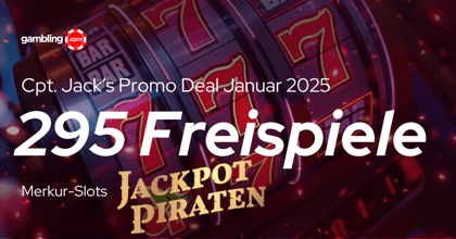 Jackpotpiraten Promo Deal Januar 2026: 295 Merkur Freispiele