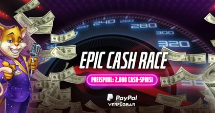 Epic Cash Race bei Jokerstar: jeden Monat bis zu 2.000 Cash-Spins