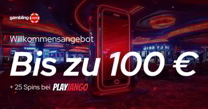 Play Jango Willkommensbonus Promo: Bis zu 100 € und 25 Freispiele