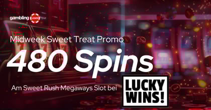 Lucky Wins Midweek Sweet Treat Promo: Bis zu 480 Freispiele sichern!