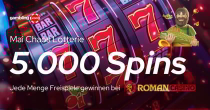 Roman Casino Mai Chaos Lotterie Promo: 5.000 Freispiele Verlosung