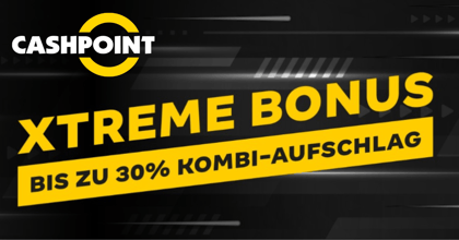 Cashpoint Sport Promo: 30 % mehr Gewinn mit dem xTreme Bonus