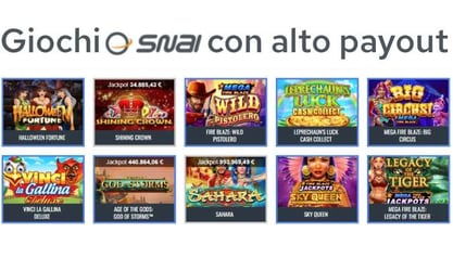 Alto Payout: Migliori Slot Snai da Giocare con Bonus