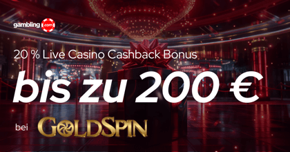GoldSpin bietet tägliche 20 % Cashback-Aktion für Live-Roulette-Spieler