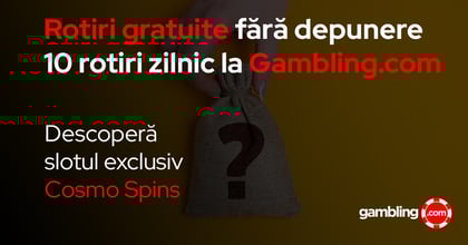 Rotiri gratuite fără depunere la Gambling.com pe Cosmo Spins | Joc de păcănele online exclusiv