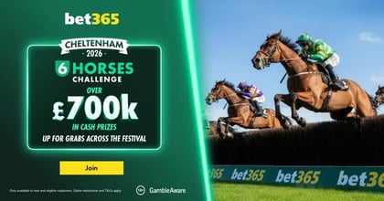 Play the 6 Horses Cheltenham Challenge With Bet365