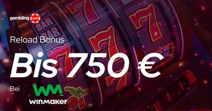 Winmaker Casino Promo: Reload Bonus bis 750 €