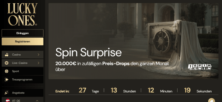 Lucky Ones Spin Surprise mit 20.000 € Preispool