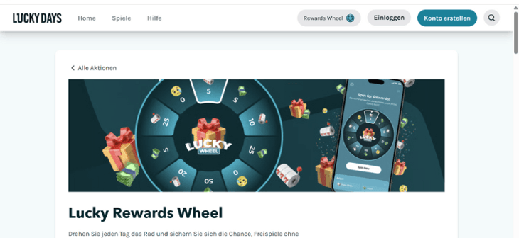 Lucky Days - Lucky Rewards Wheel