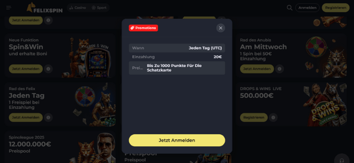 Felixspin - Rad des Felix - Tägliche Freispiele