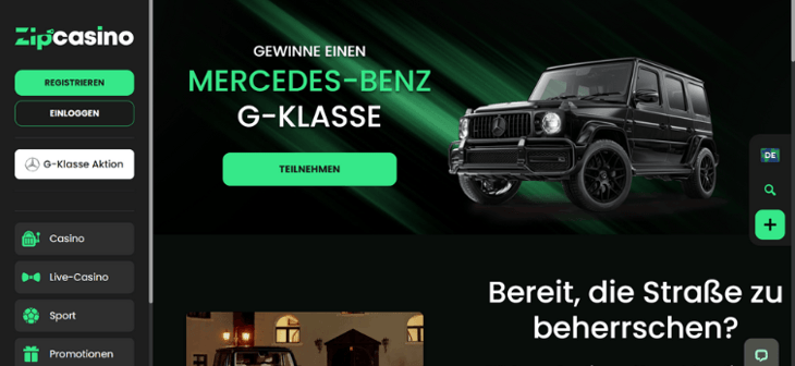 Zip Casino - Mercedes G500 AMG zu gewinnen