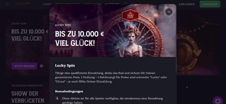 Lucky Circus - Lucky Rewards Wheel
