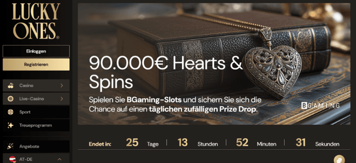 Lucky Ones Hearts & Spins mit 90.000 € Preispool