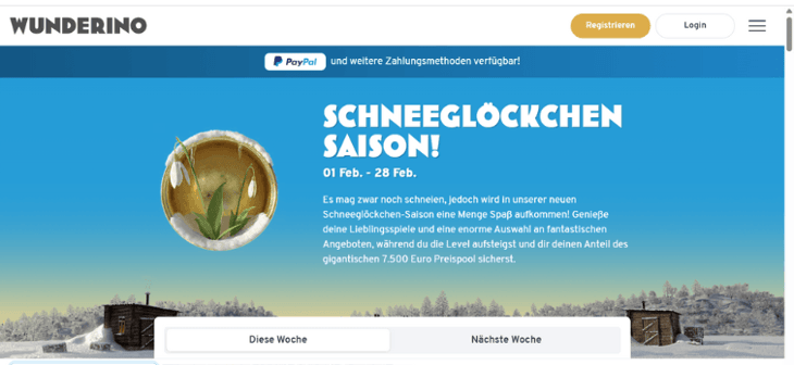 Wunderino - Schneeglöckchen Saison mit 7.500 € Preispool