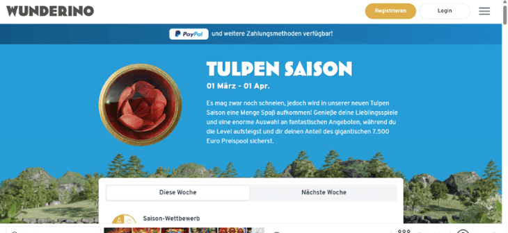 Wunderino - Tulpen Saison mit 7.500 € Preispool