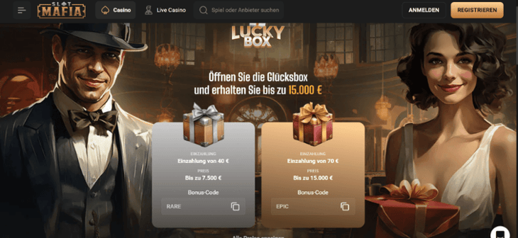 Slot Mafia - Lucky Box mit max. 15.000 €
