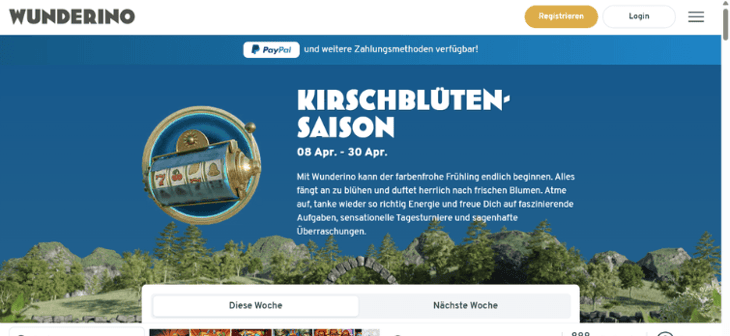 Wunderino - Kirschblüten Saison mit 7.500 € Preispool