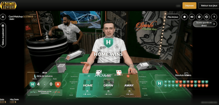 Casino Action jeu favori