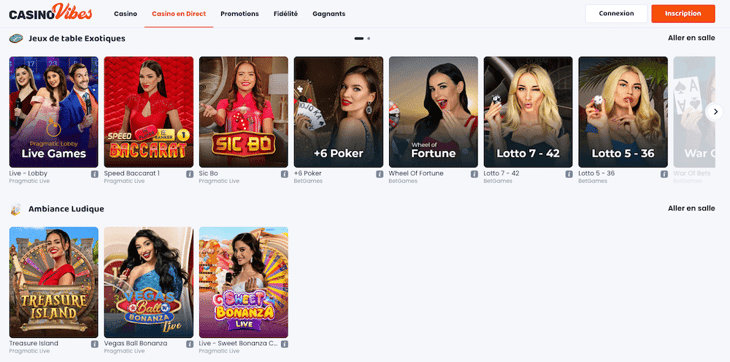 Casino Vibes casino en direct