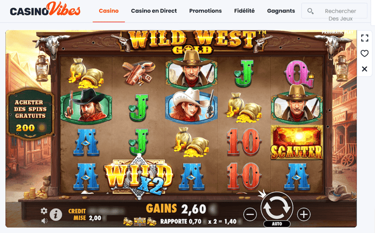 Casino Vibes jeu favori