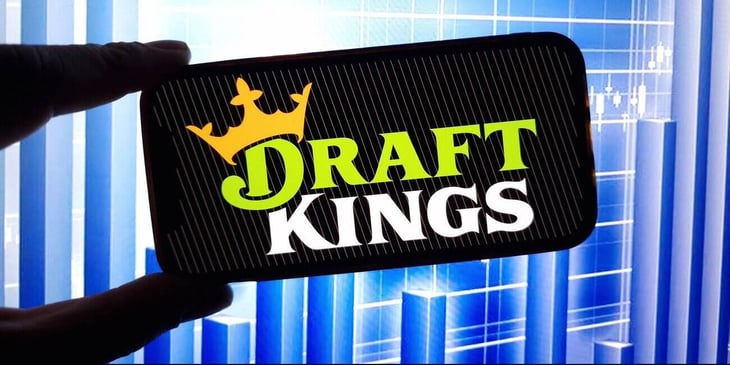 DraftKings company logo displayed on mobile phone