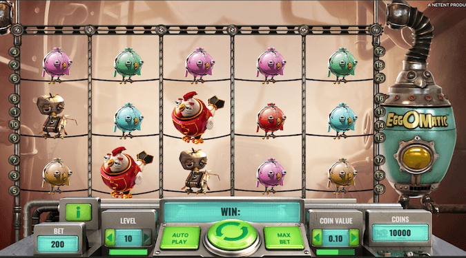 Screenshot Eggomatic slot di Pasqua