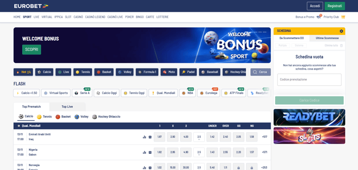 eurobet home page