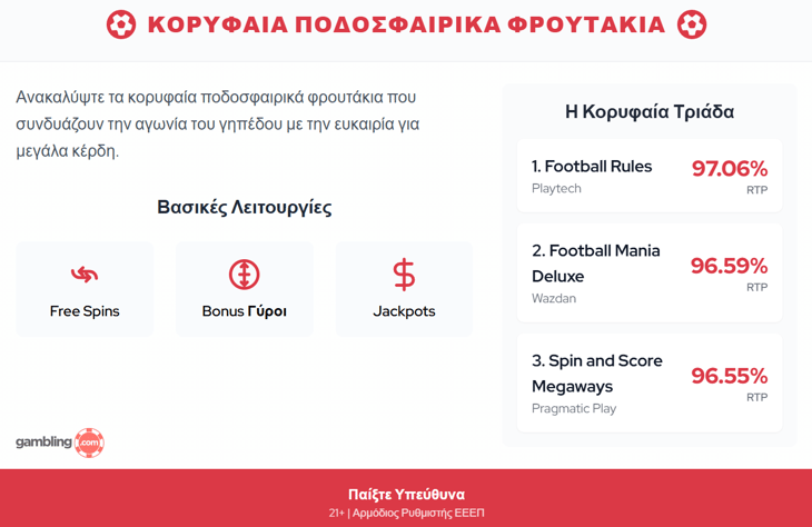 Ποδοσφιαρικά φρουτάκια