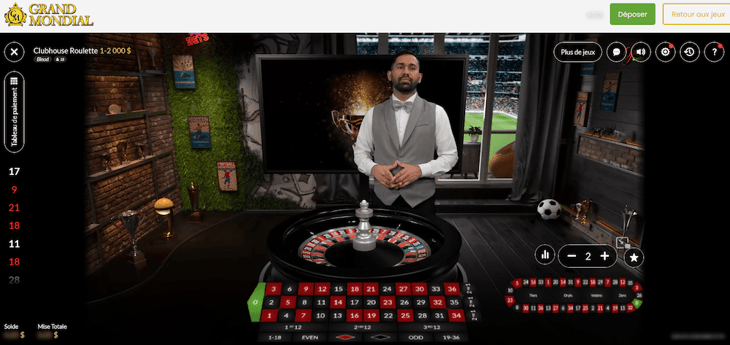 Grand Mondial Casino jeu favori