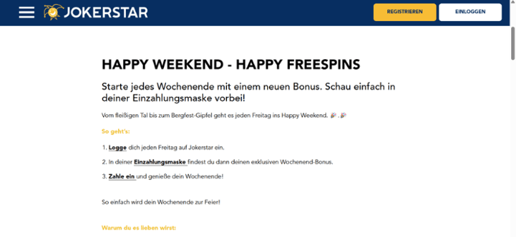 Jokerstar - Exklusiver April Willkommensbonus