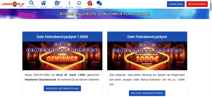 Löwen Play - Feierabend Jackpot