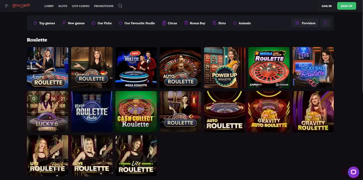 Lucky Circus Casino roulette