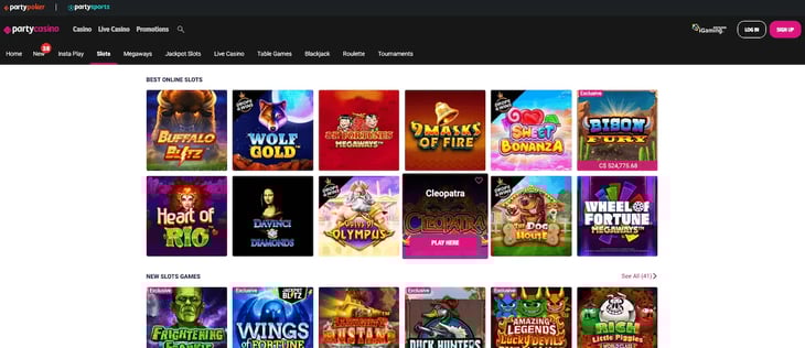 PartyCasino games
