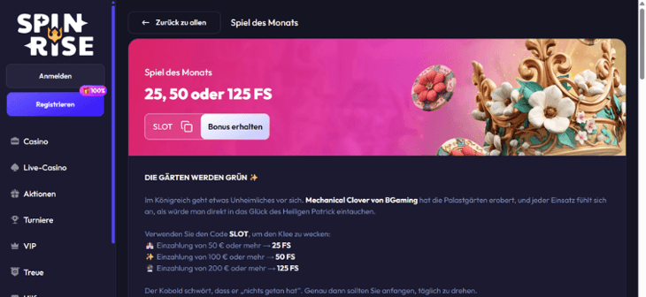 Spinrise - Spiel des Monats