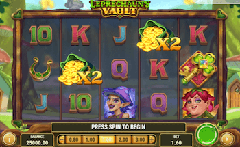 Screenshot della slot machine online a tema irlandese Leprechaun's Vault