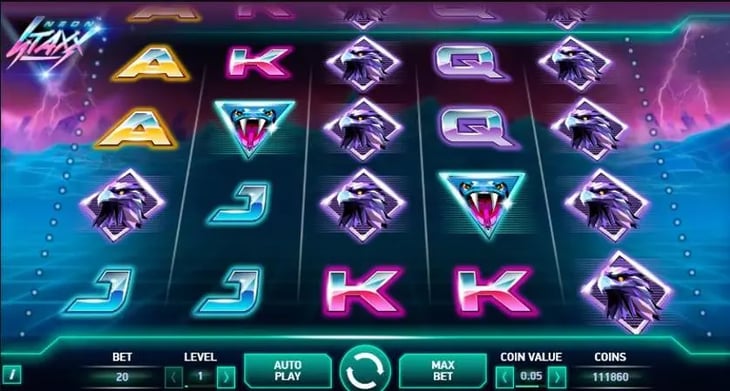 Neon Staxx slot Netent 2025 Stranger Things